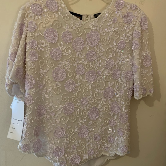 COPY - Vintage Evening Beaded Blouse. - Picture 1 of 5